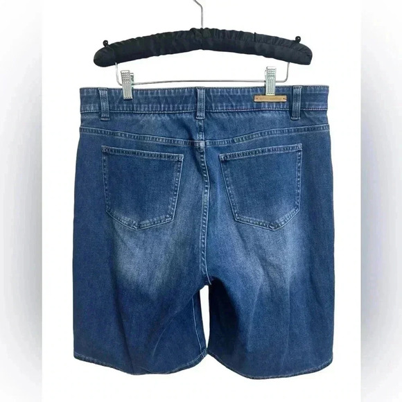 Soft Surroundings Women’s Denim Pull On Bermuda Shorts Size L - Picture 5 of 7